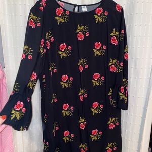Black floral dress